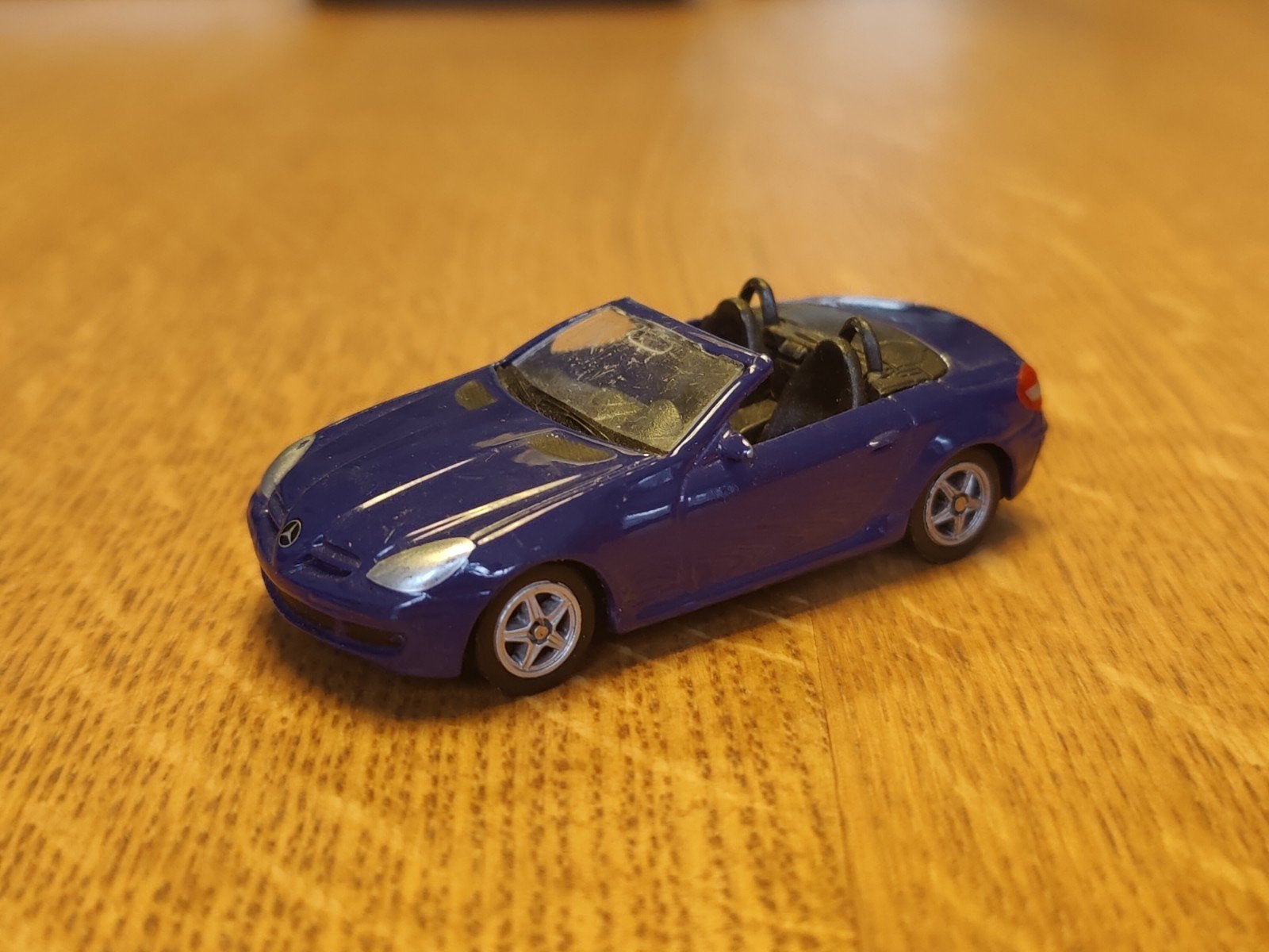 Welly Mercedes SLK 350 BLAUW, Ophalen of Verzenden, Zo goed als nieuw, Auto