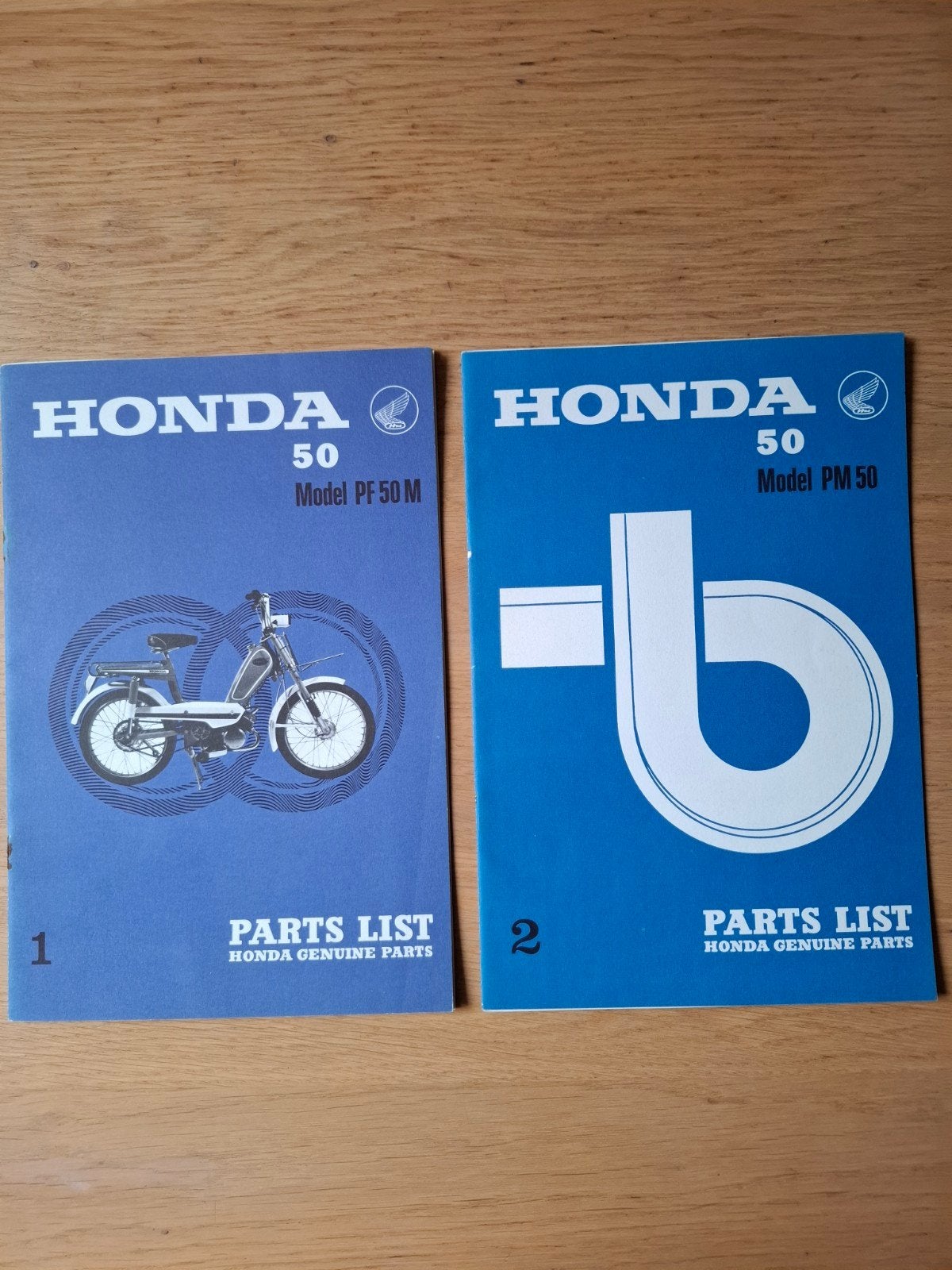 Honda PM50 en PF50M onderdelenlijsten (2 stuks), Ophalen of Verzenden