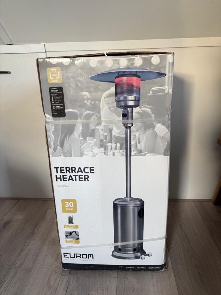 Eurom terrasverwarmer *nieuw in doos*, Ophalen, Nieuw, Gas