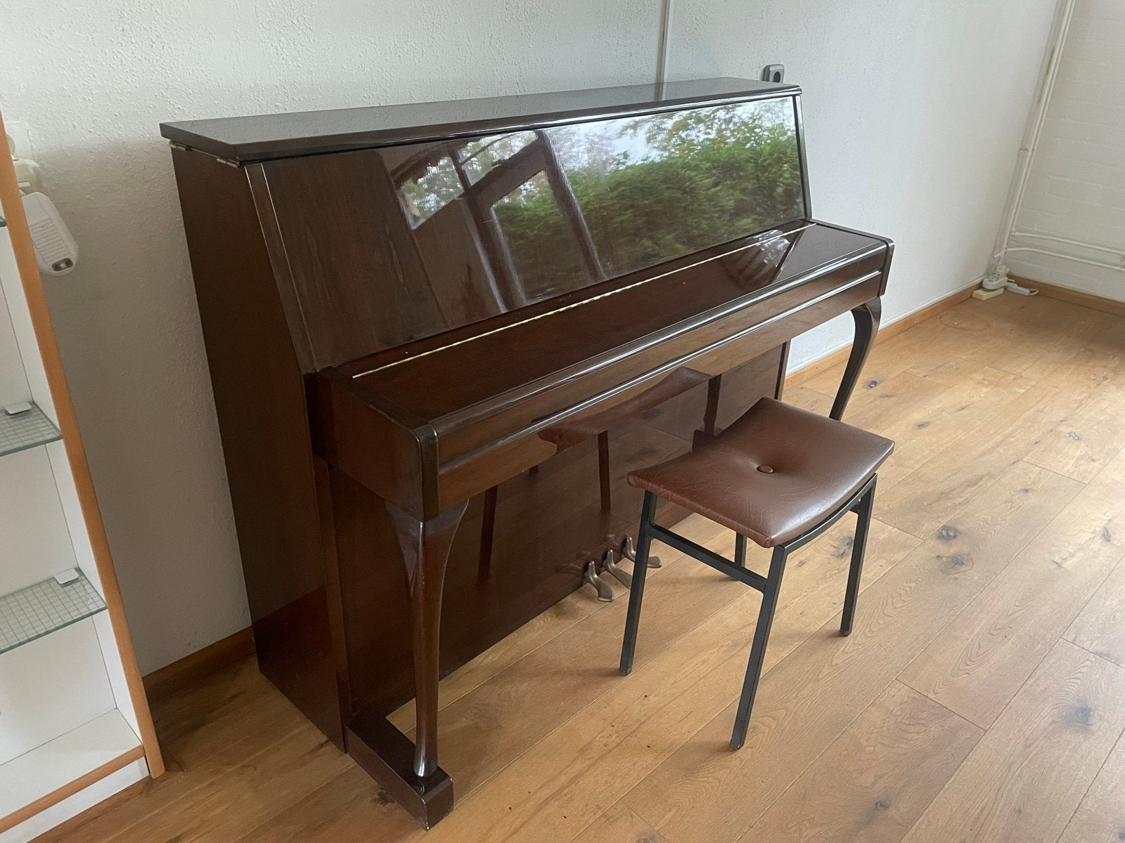 Yamaha Piano - Bruin, inclusief kruk, Gebruikt, Bruin, Ophalen of Verzenden, Piano