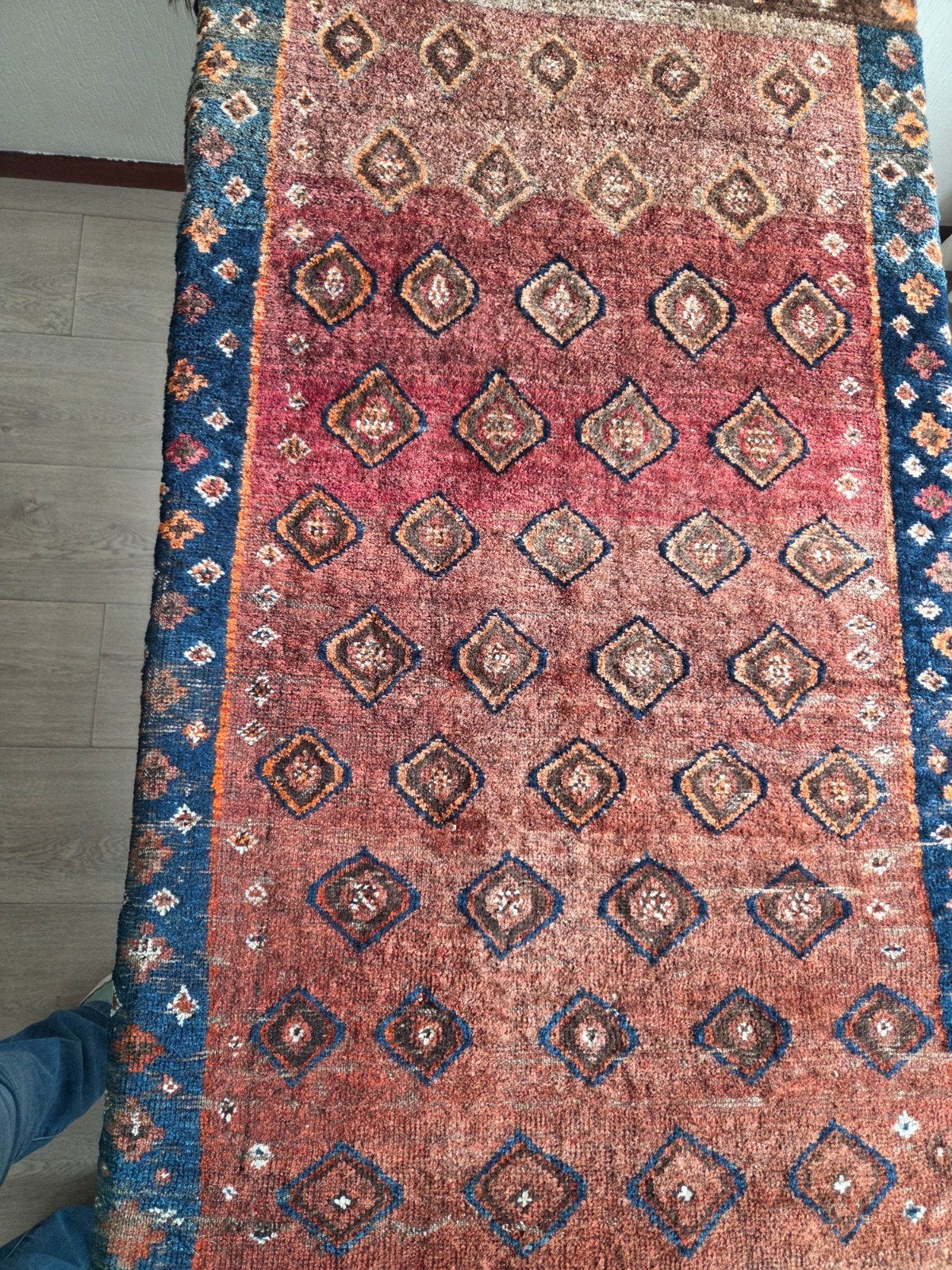 Authentiek Perzisch Tafelkleed - Handgeweven, Ophalen, Gebruikt, 100 tot 150 cm, Perzisch, Oosters, Traditioneel