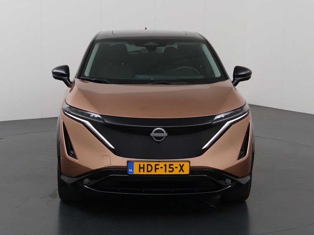Nissan Ariya Trend Plus 91 kWh | SOH 99% | Trekhaak | Elektr, Auto's, Nissan, Lichtsensor, Gebruikt, Bruin, Ariya