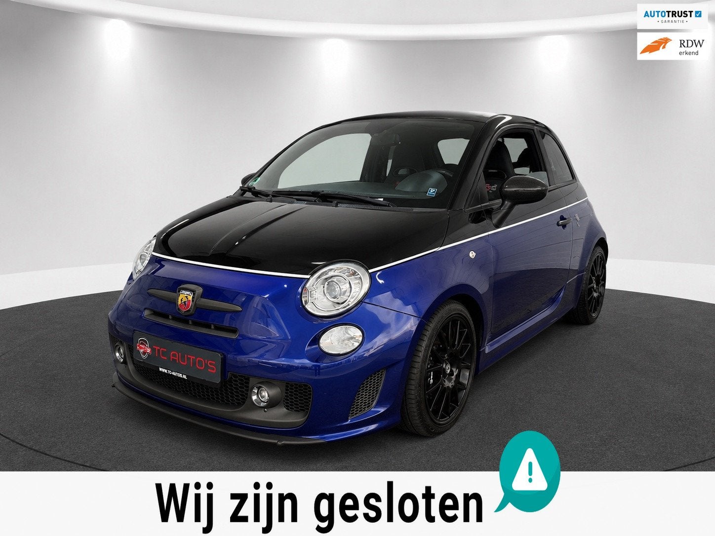 Fiat 500 1.4 T-Jet Abarth Competizione 180pk Two-tone, Kuips, Voorwielaandrijving, Gebruikt, 4 cilinders, 4 stoelen