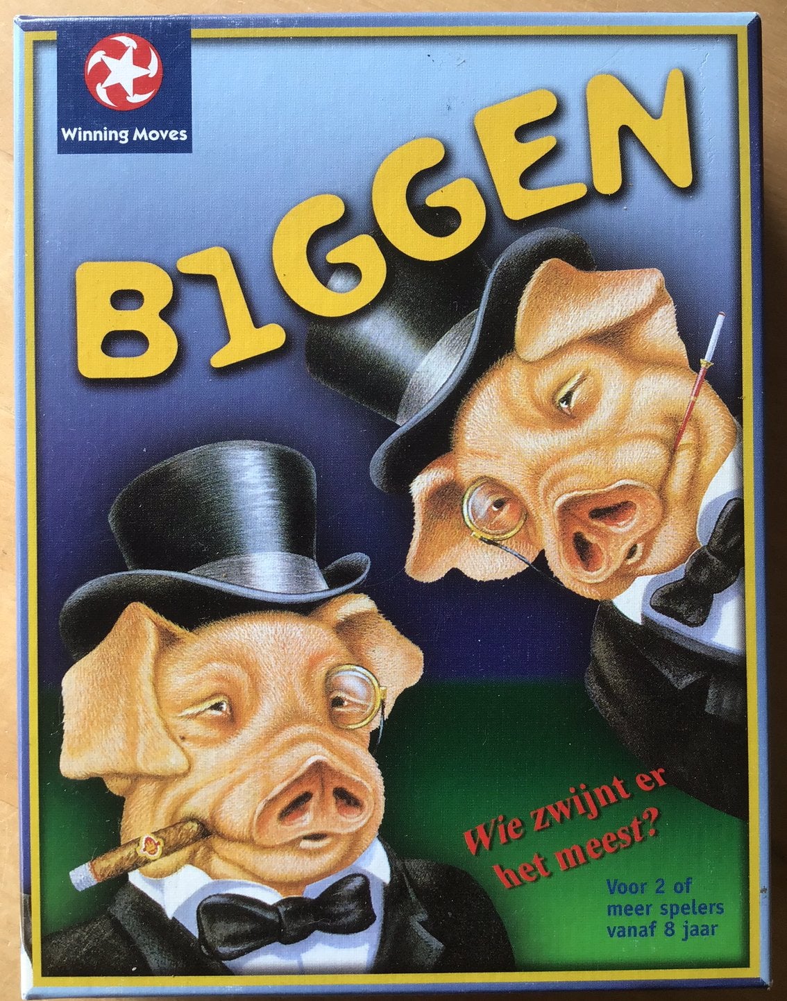 Dobbelspel Biggen van Winning Moves - vanaf 8 jaar - ZGAN, Een of twee spelers, Ophalen of Verzenden, Zo goed als nieuw, Winning Moves