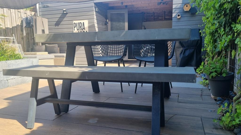 Betonnen tuintafel met bankje Edson 140x80, Ophalen, Overige materialen
