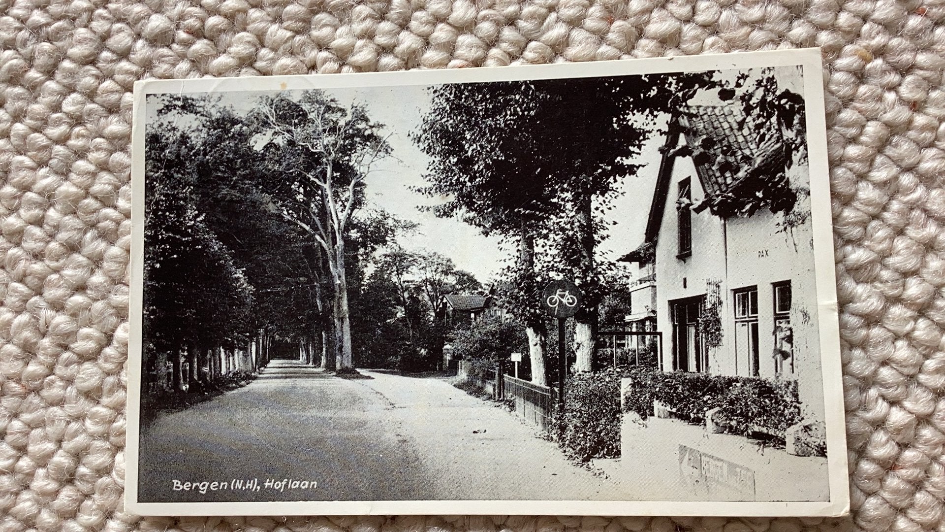 Ansichtkaart Bergen N.H. Hoflaan 1953. 987, Ophalen of Verzenden, 1940 tot 1960, Gelopen, Noord-Holland