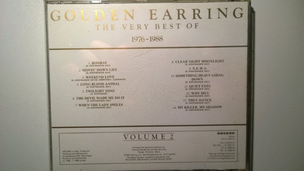 Golden Earring - The Very Best Of 1976 - 1988 Volume 2, Ophalen of Verzenden, Zo goed als nieuw, Poprock, Album