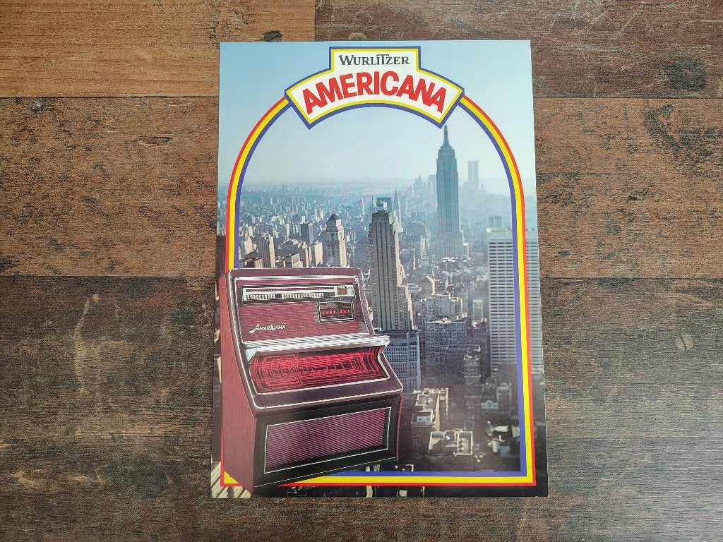 Flyer: Wurlitzer Americana/ 3900 (1975) jukebox, Verzenden, Gebruikt, 1950 tot 1960, Seeburg