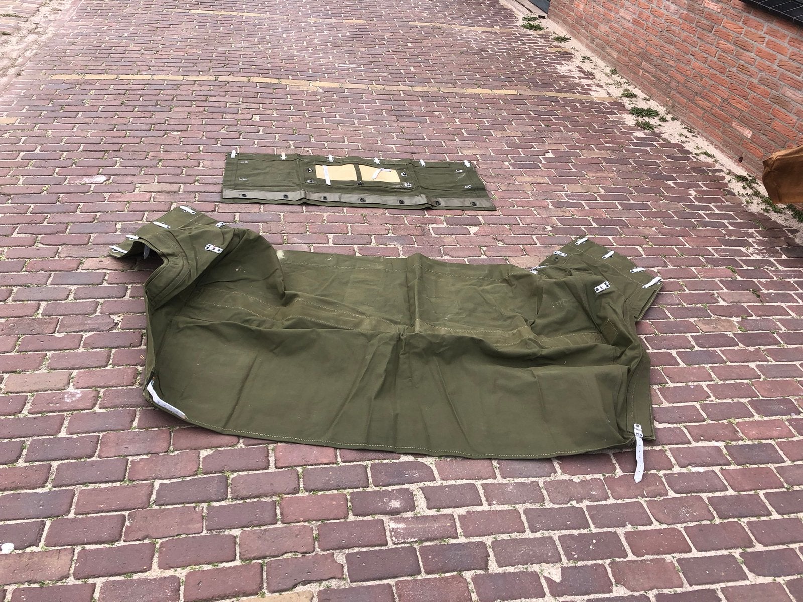 Unimog 404 originele canvas daf ya nekaf gmc willys jeep, Ophalen of Verzenden, Landmacht, Nederland