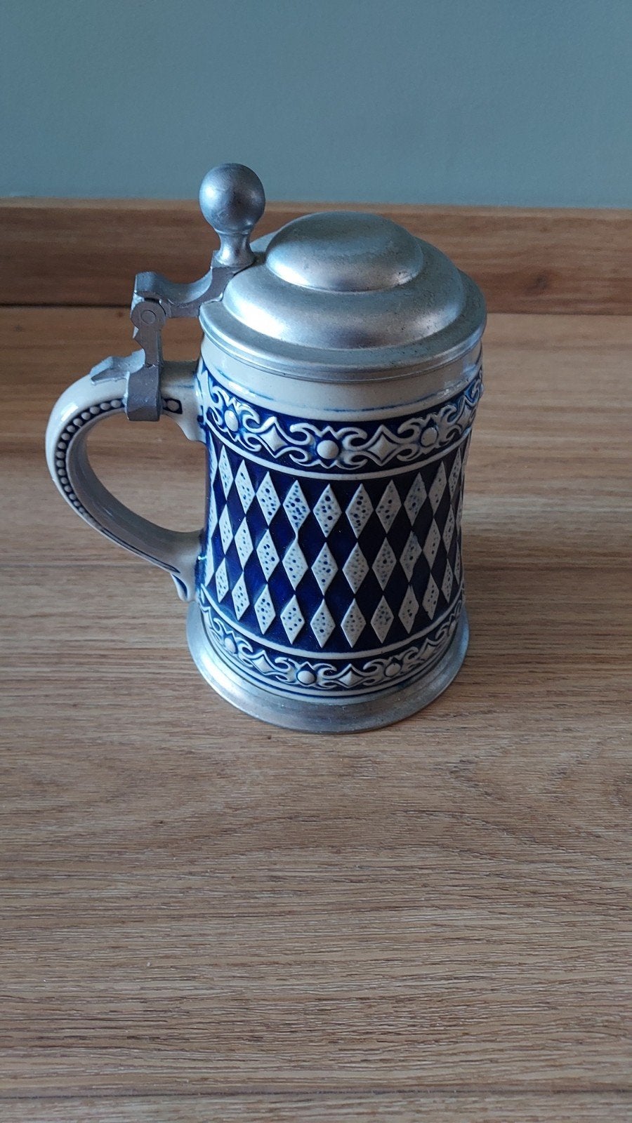 Duitse Bierpul met Tin Deksel - Gerz Germany, Ophalen of Verzenden
