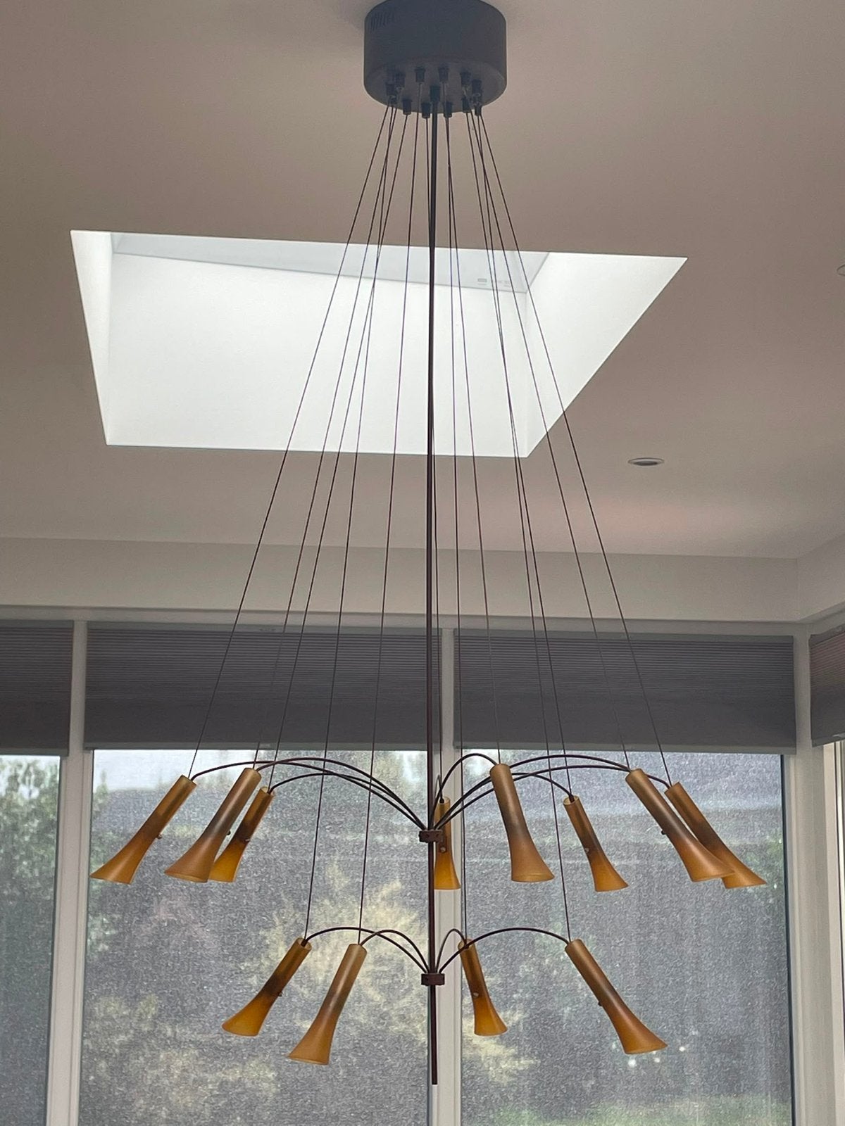 Hanglamp van De Lampenier - 1.20m hoog, 0.70m breed, Ophalen, Zo goed als nieuw, Metaal, Overige fittingen