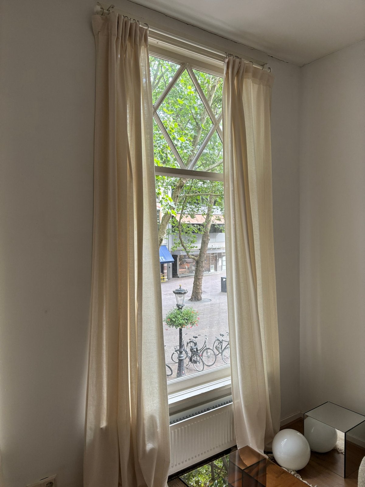 IKEA Lenda Gordijnen - Beige 3 paar, Ophalen, Met haken, Gebruikt, Beige
