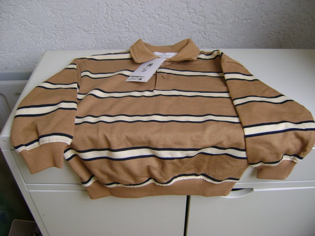 nieuwe bruin/beige/zwarte polo maat 98/104 van h&m, Overige typen, H&M, Nieuw, Ophalen of Verzenden