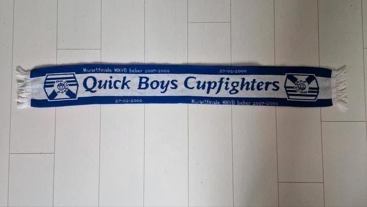 Sjaal Quick Boys cupfighters, Verzamelen, Ophalen of Verzenden, Nieuw, Overige binnenlandse clubs, Vaantje of Sjaal