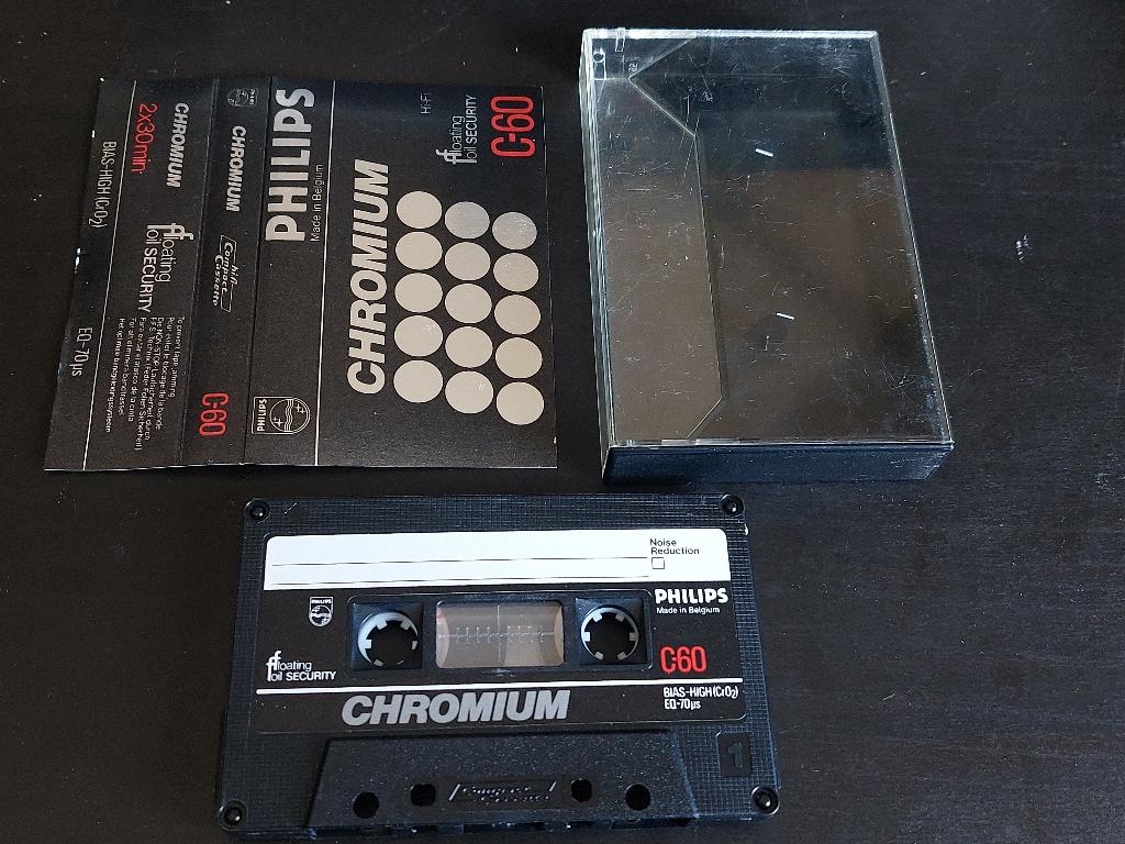 PHILIPS C-60 CHROMIUM BELGIUM CASSETTEBANDJE, Cd's en Dvd's, Cassettebandjes, Overige genres, 1 bandje, Ophalen of Verzenden, Zo goed als nieuw