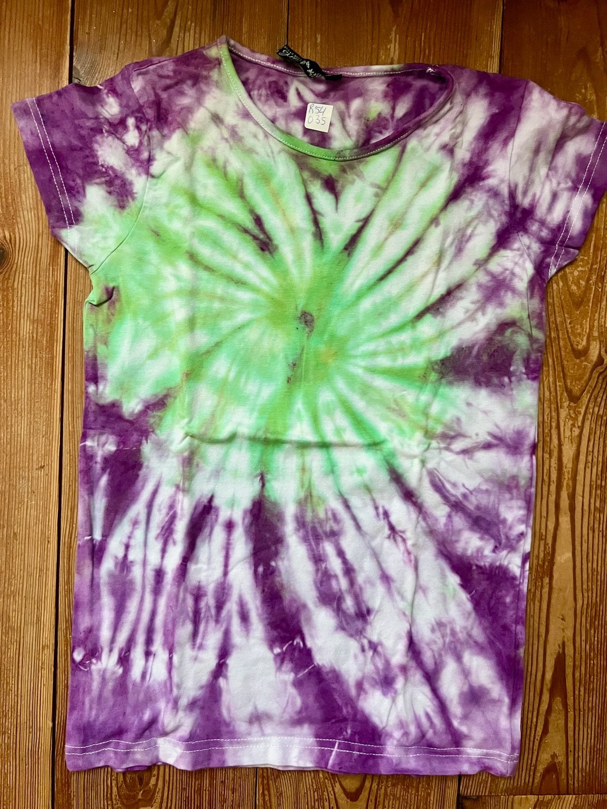 Hippie TIE DYE Shirt 152/158 Handgeverfd door mij dus uniek, Ophalen of Verzenden, Nieuw, Jongen of Meisje, Shirt of Longsleeve