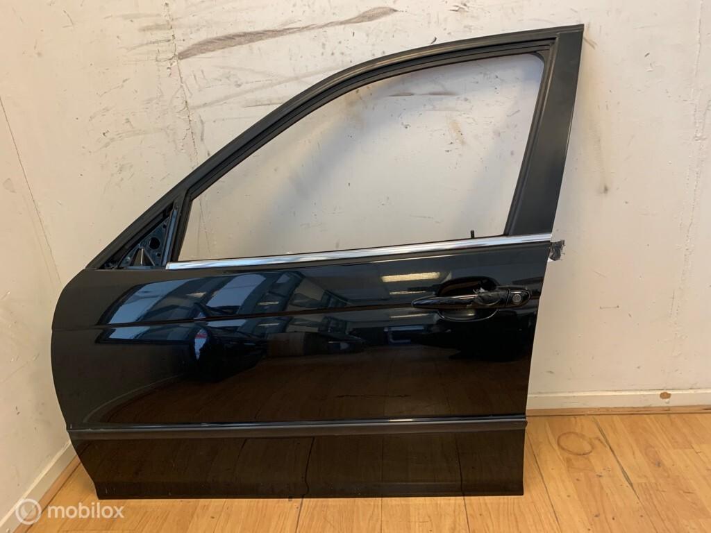 BMW 3-serie E46 ('98-'05) Portier Deur Linksvoor SCHWARZ, Gebruikt, Deur, Voor, Ophalen of Verzenden