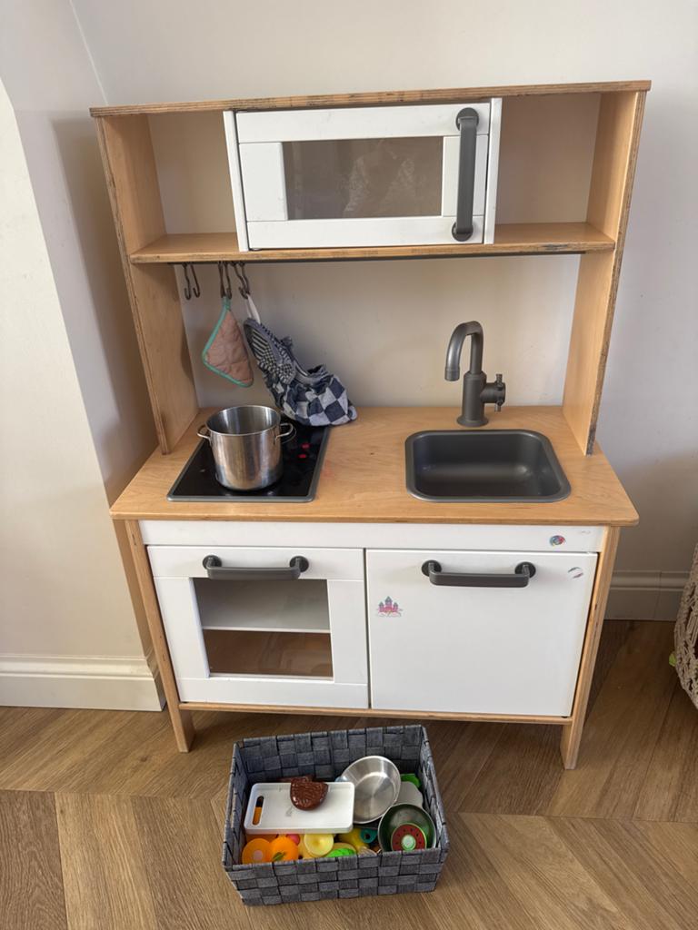Houten speelkeuken met accessoires, Ophalen of Verzenden, Gebruikt, Hout, Speelkeuken