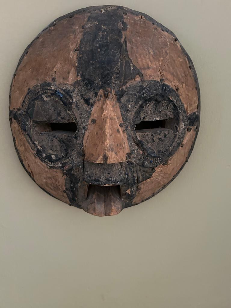 Vintage Afrikaans Masker - Handgesneden Hout, Ophalen of Verzenden