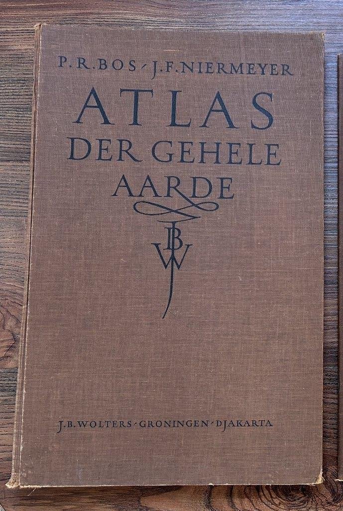 Bos atlas 39st druk 1955, Gelezen, Bosatlas, Verzenden, P.R. Bos, J.F. Niermeyer, P. Eibergen