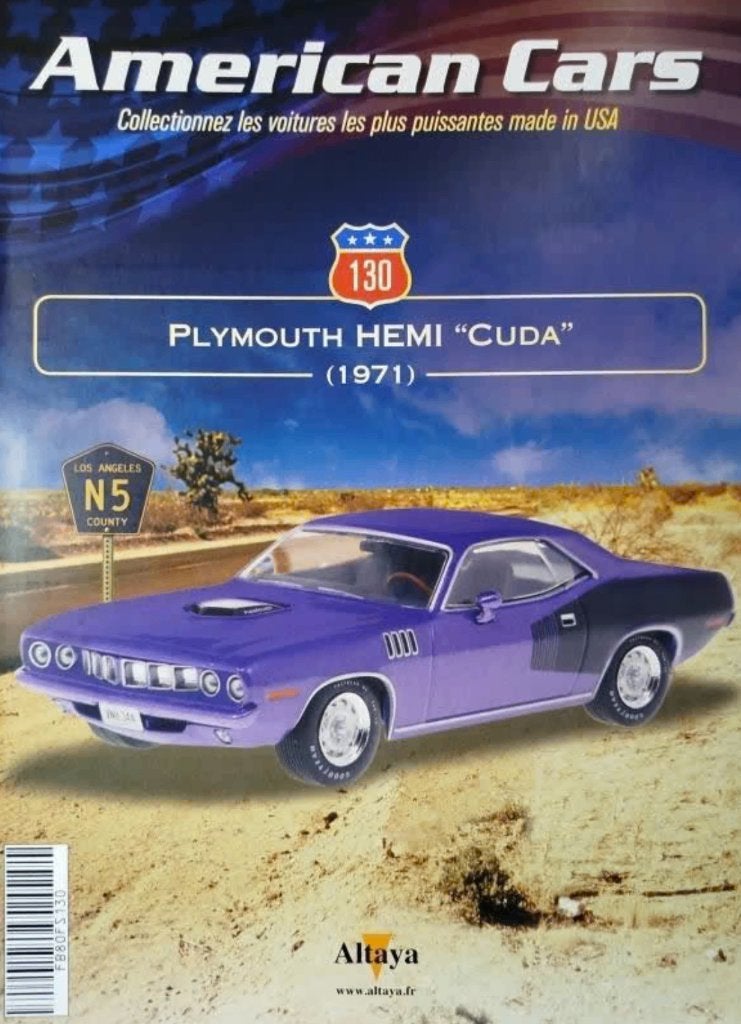 Plymouth Hemi Cuda 1971 schaal 1/43 American cars # 130, Hobby en Vrije tijd, Modelauto's | 1:43, Verzenden, Nieuw, Auto, Overige merken