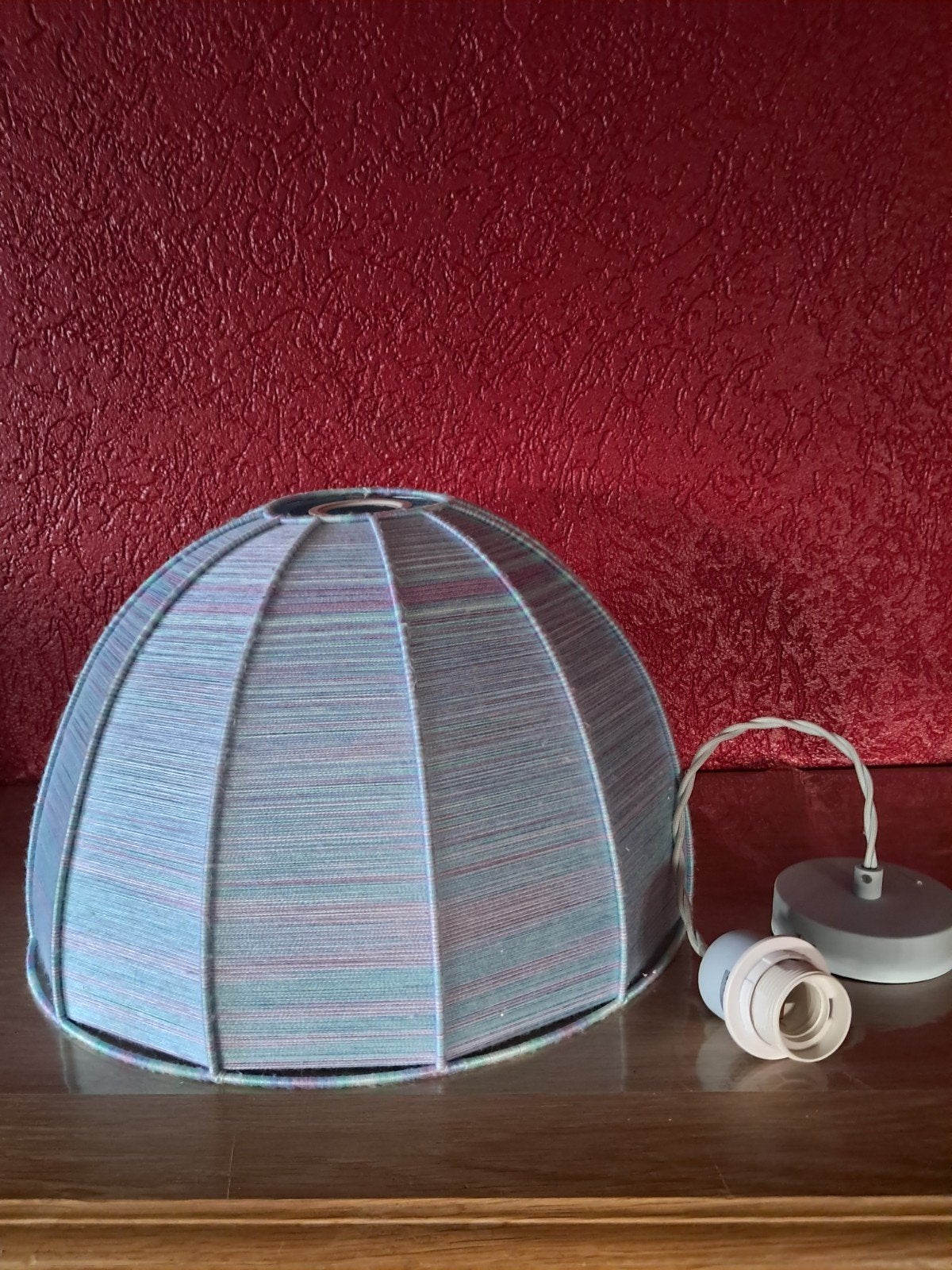 Prachtige handgemaakte lampenkap met hanglamp., Ophalen of Verzenden, Nieuw
