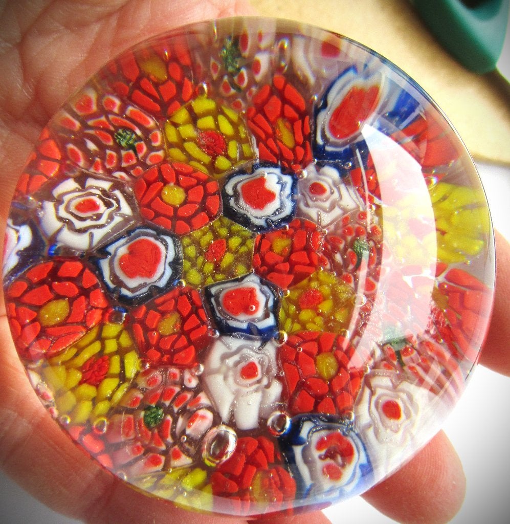 Paperweight Millefiori~Murano ? ~Presse Papier~Glazen bol, Ophalen of Verzenden