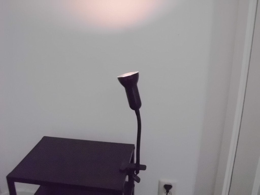1 x zwarte retro vintage HEMA klemlamp E14 met led lichtbron, Ophalen, Gebruikt, E14 (klein), Met schakelaar