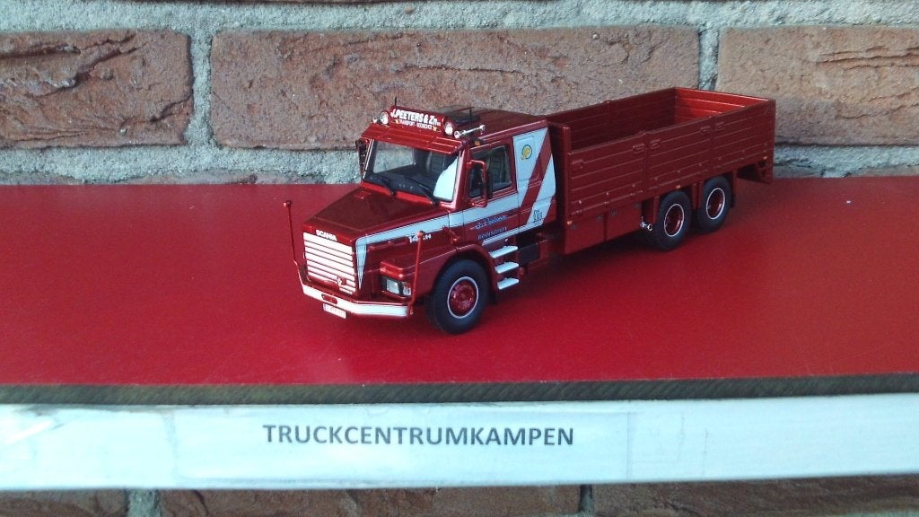 Tekno  Scania  142  met  open  Bak  van  J. Peeters., Ophalen of Verzenden, Nieuw, Bus of Vrachtwagen, Tekno