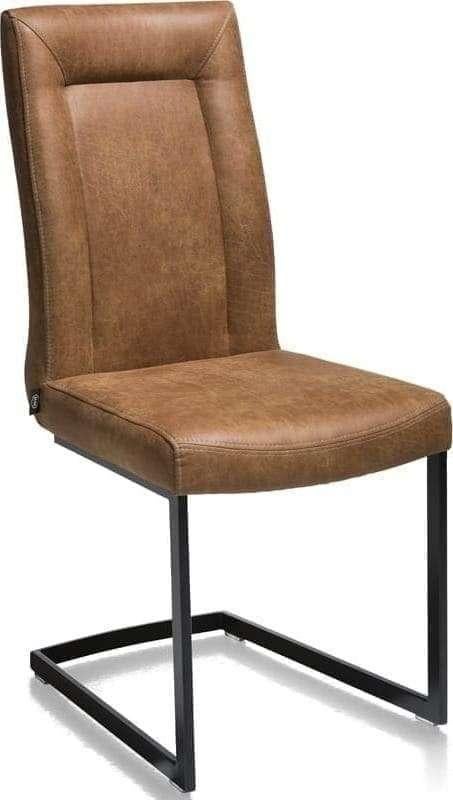 6 Nieuwe stoelen, Malene, Cognac+greep, Henders & Hazel, Huis en Inrichting, Ophalen, Bruin, Nieuw, Stof