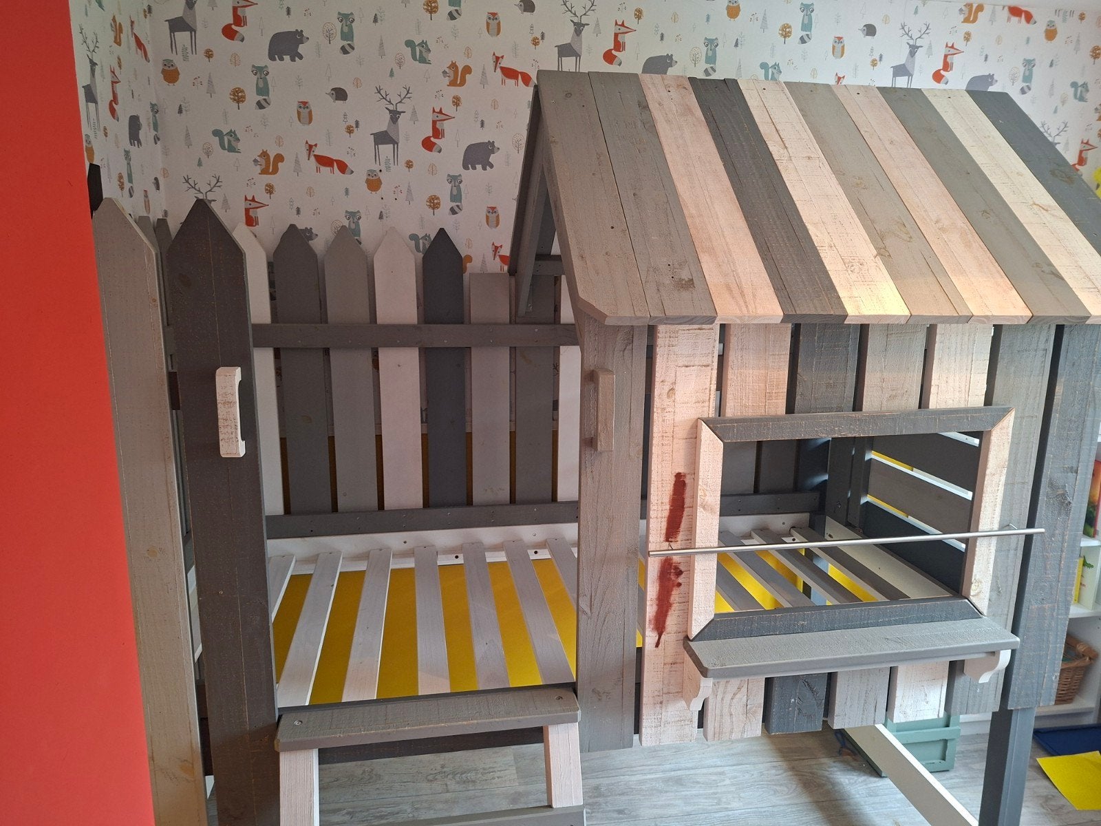 kinderbed Jelle Mix halfhoogslaper / boomhutbed., Ophalen, Gebruikt, Halfhoogslaper