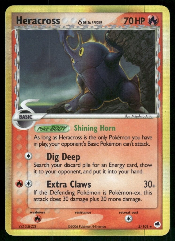 Heracross δ 3/101 - Dragon Frontiers (NM), Verzenden, Gebruikt
