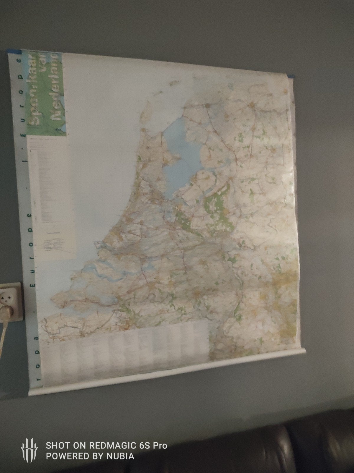 Oude Landkaart Nederland - Decoratieve Wandkaart, Ophalen, 1800 tot 2000, Nederland, Landkaart