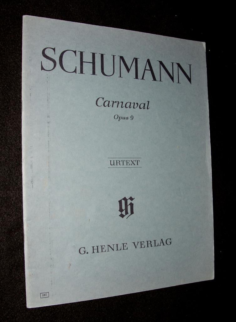 Schumann - Carnaval - Opus 9 - Urtext (G. Henle Verlag, 187), Muziek en Instrumenten, Gebruikt, Klassiek, Ophalen of Verzenden