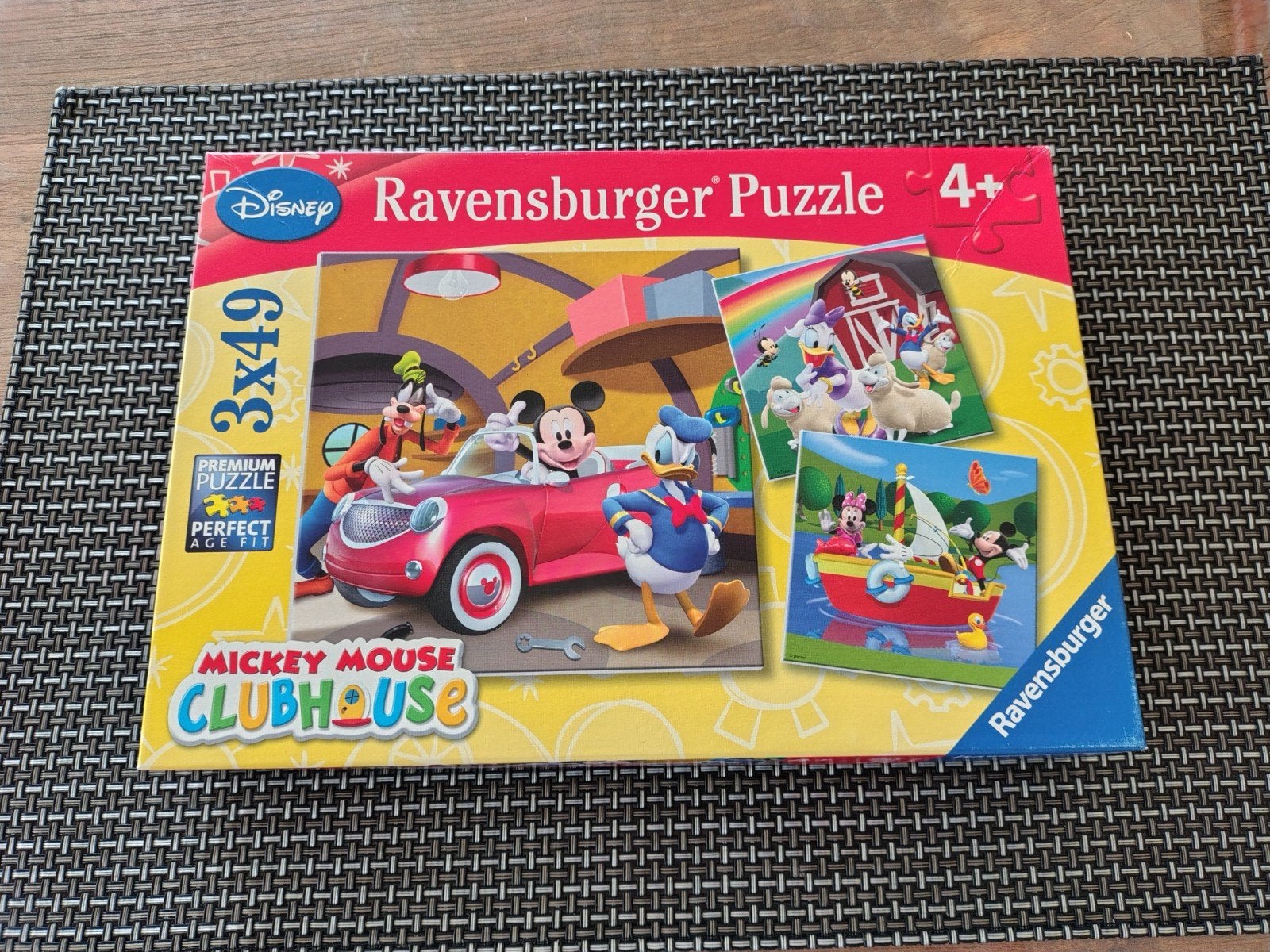 Mickey Mouse Club House puzzle 3 in 1, Ophalen of Verzenden, 10 tot 50 stukjes