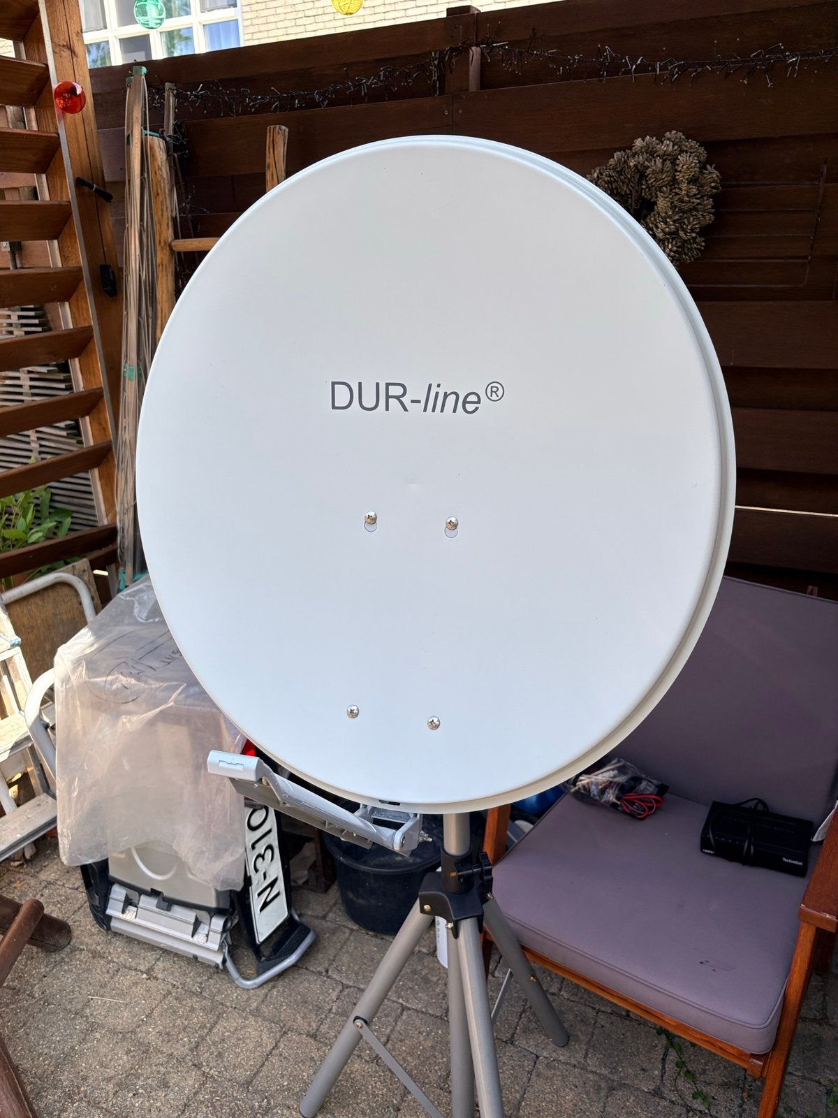 Schotelantenne met standaard en TechniSat ontvanger, Ophalen, Gebruikt, (Schotel)antenne, Overige merken
