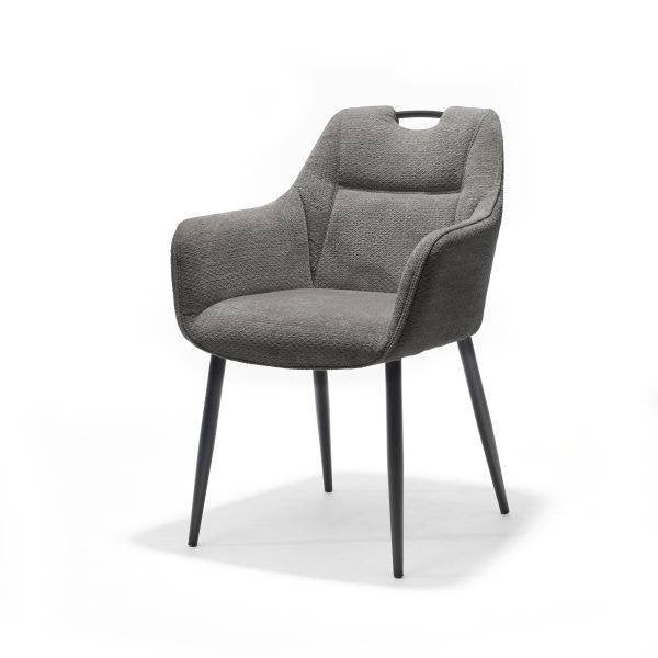 Armstoel Adele stof retro bliss antraciet, Huis en Inrichting, Stoelen, Modern design, Overige kleuren, Nieuw, Ophalen of Verzenden