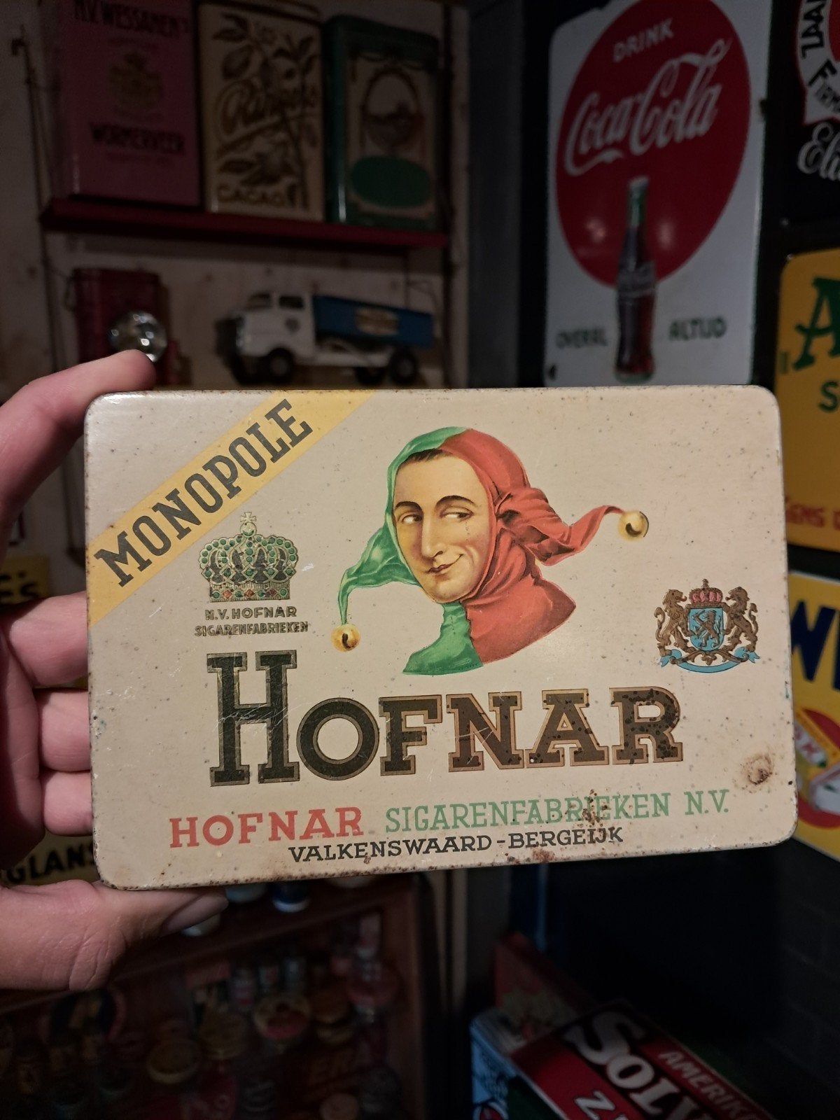 Hofnar monopole sigaren blikje, Ophalen of Verzenden, Zo goed als nieuw, Overige