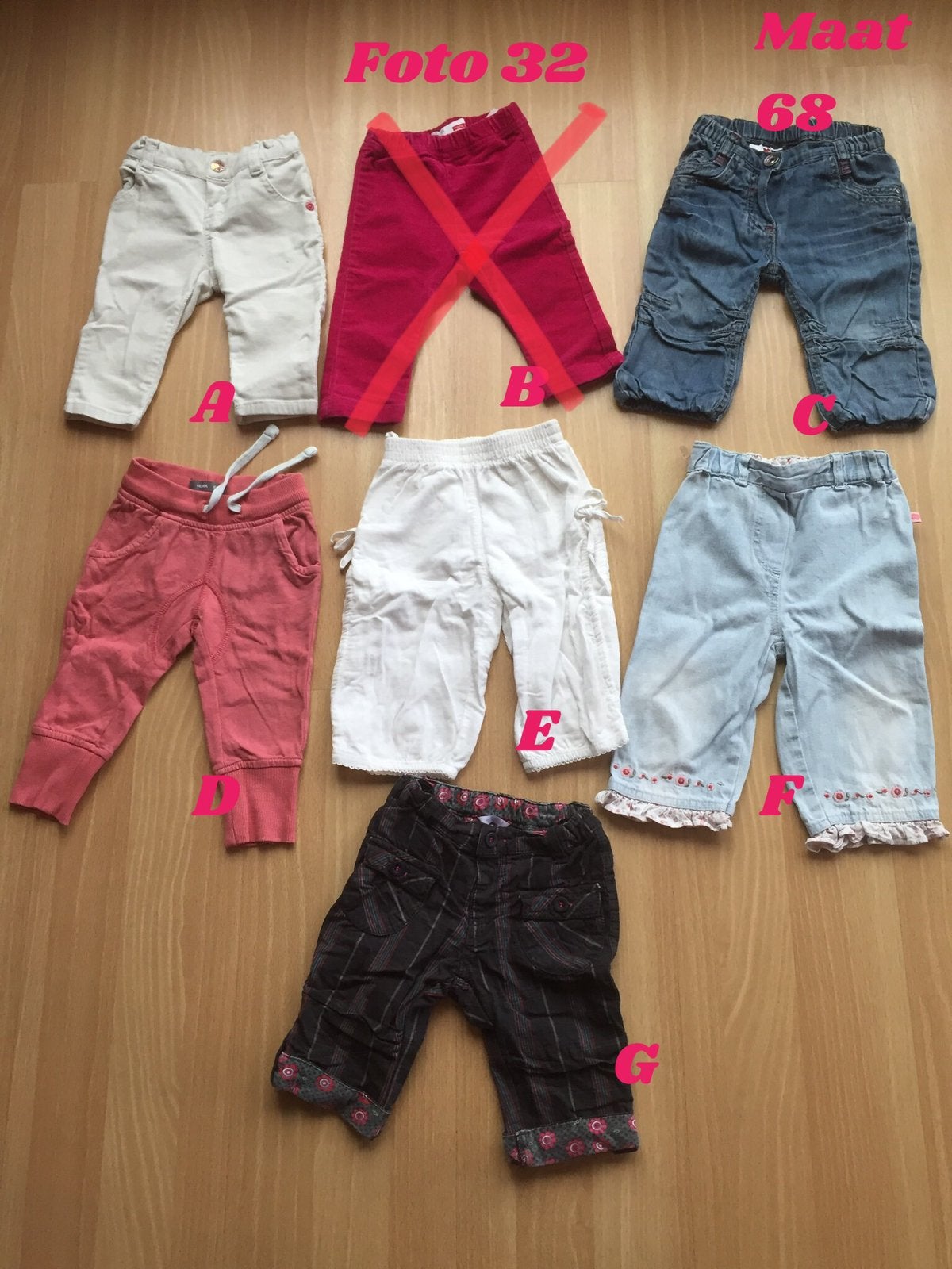 Broekje broek meisje maat 68 zgan *foto 32*, Kinderen en Baby's, Babykleding | Maat 68, Ophalen of Verzenden, Zo goed als nieuw