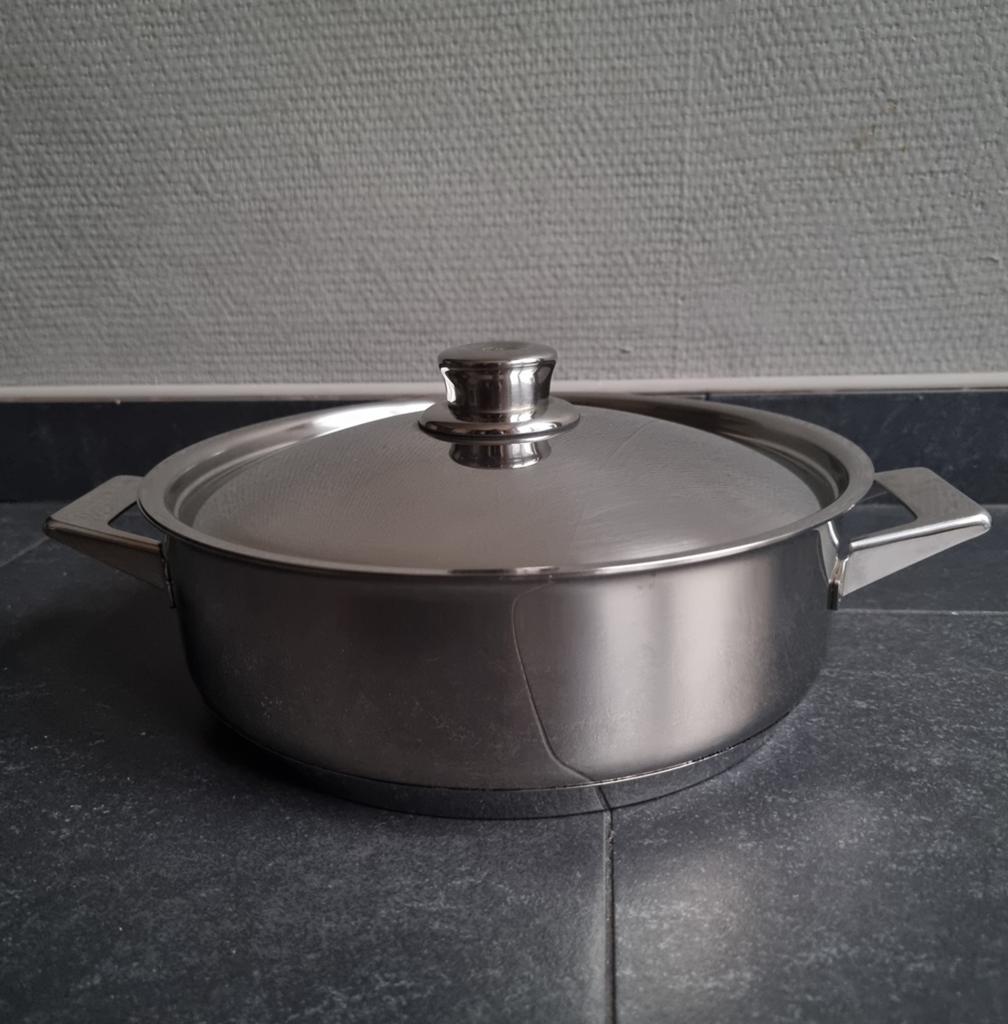 Simtronic pan., Inductieplaat, Ophalen of Verzenden, Zo goed als nieuw, Rvs