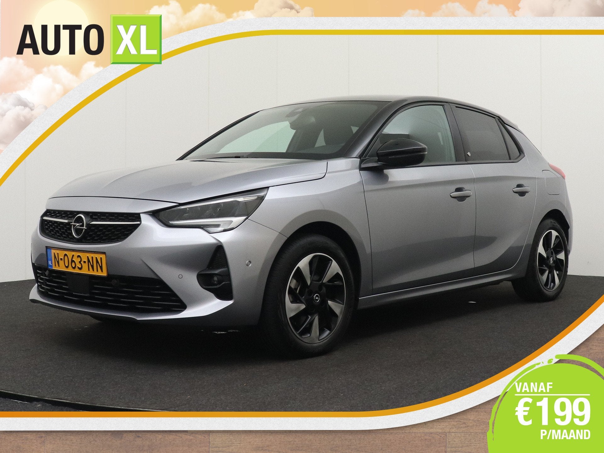 Opel CORSA-E GS Line 50 kWh (SOH 92%) Warmtepomp Carplay Cam, Auto's, Opel, Dealer onderhouden, 136 pk, Gebruikt, Zwart