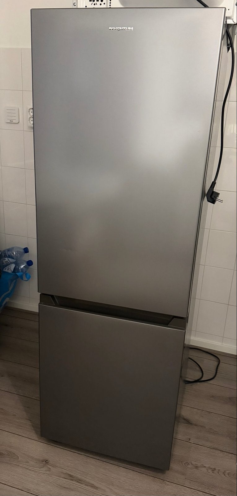 Inventum KV1435S/02 Koel-vriescombinatie Zilver, Ophalen, 150 tot 200 liter, Gebruikt, Met aparte vriezer