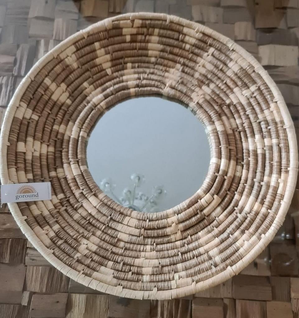 Wandschaal met spiegel Ibiza style, Ophalen of Verzenden, Rechthoekig, Minder dan 50 cm, Minder dan 100 cm