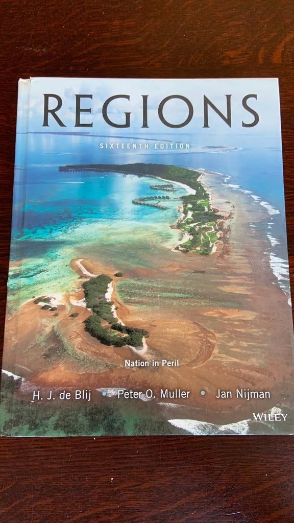 Regions - H.J. De Blij - Peter O. Muller- Jan Nijman, Boeken, Ophalen of Verzenden, 1800 tot 2000, Nederland, Landkaart