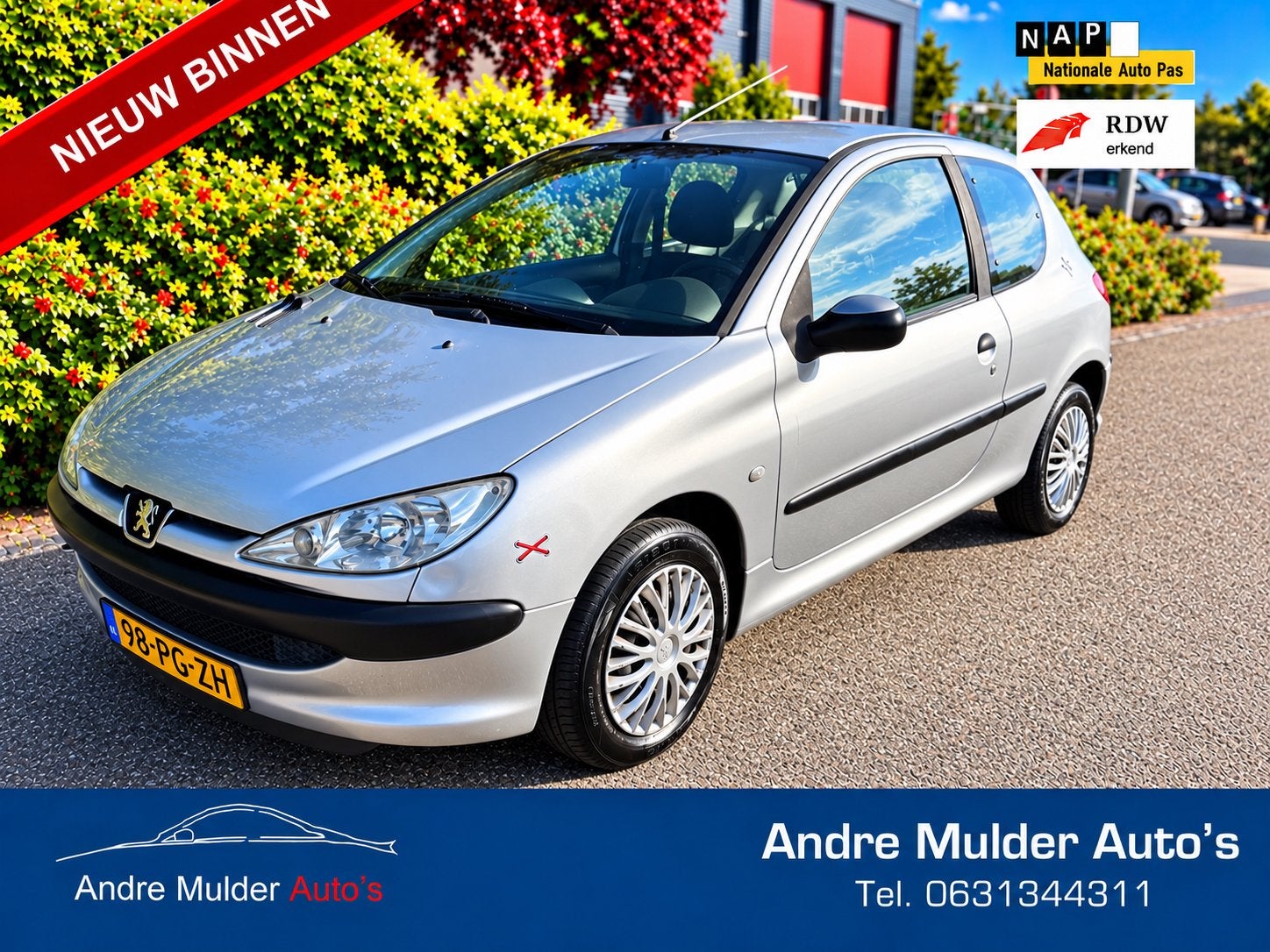 Peugeot 206 1.4 X-line 3D 2004 Nieuwe Apk, Auto's, Voorwielaandrijving, 31 €/maand, 4 cilinders, Origineel Nederlands