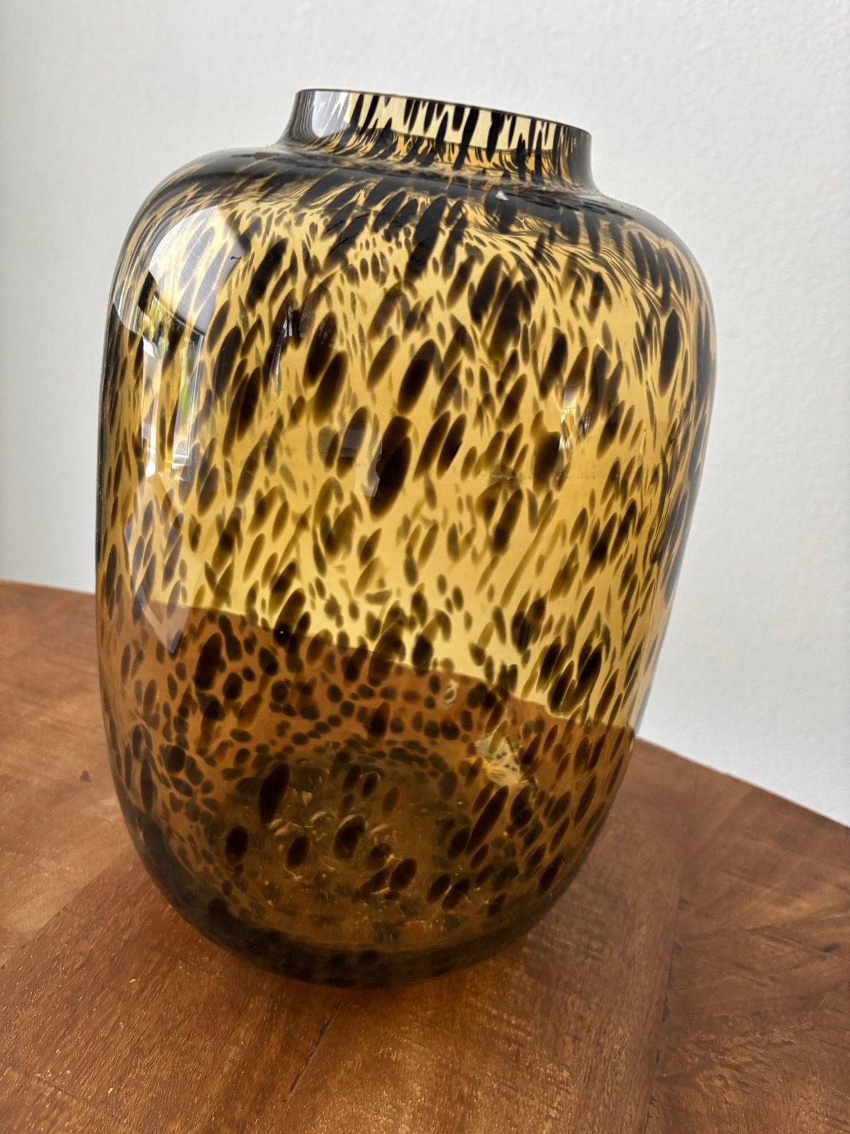 Grote Cheetah Vaas XL - Uniek Design, Ophalen, Meerkleurig, Met patroon/structuur, Glas