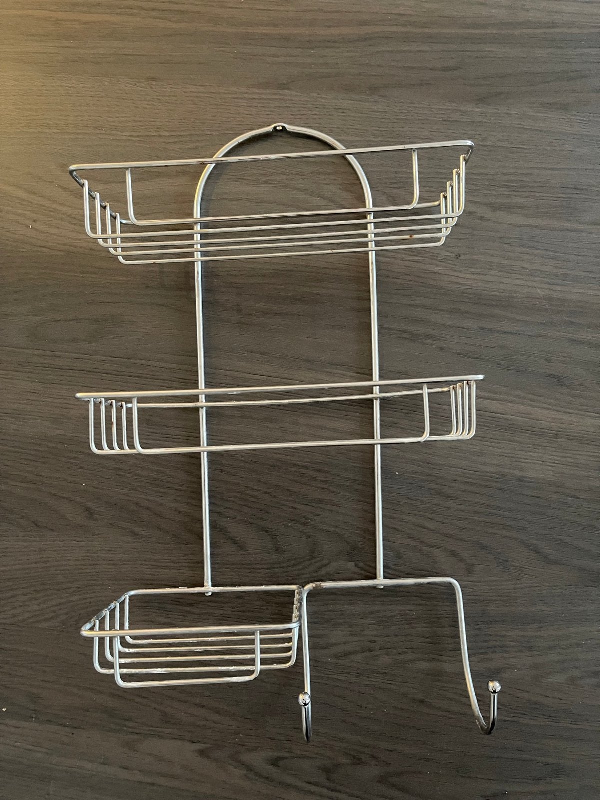 Praktisch Douche-accessoire: Hangrek met 3 Mandjes, Ophalen of Verzenden, Gebruikt, Zilver, Douche-accessoire