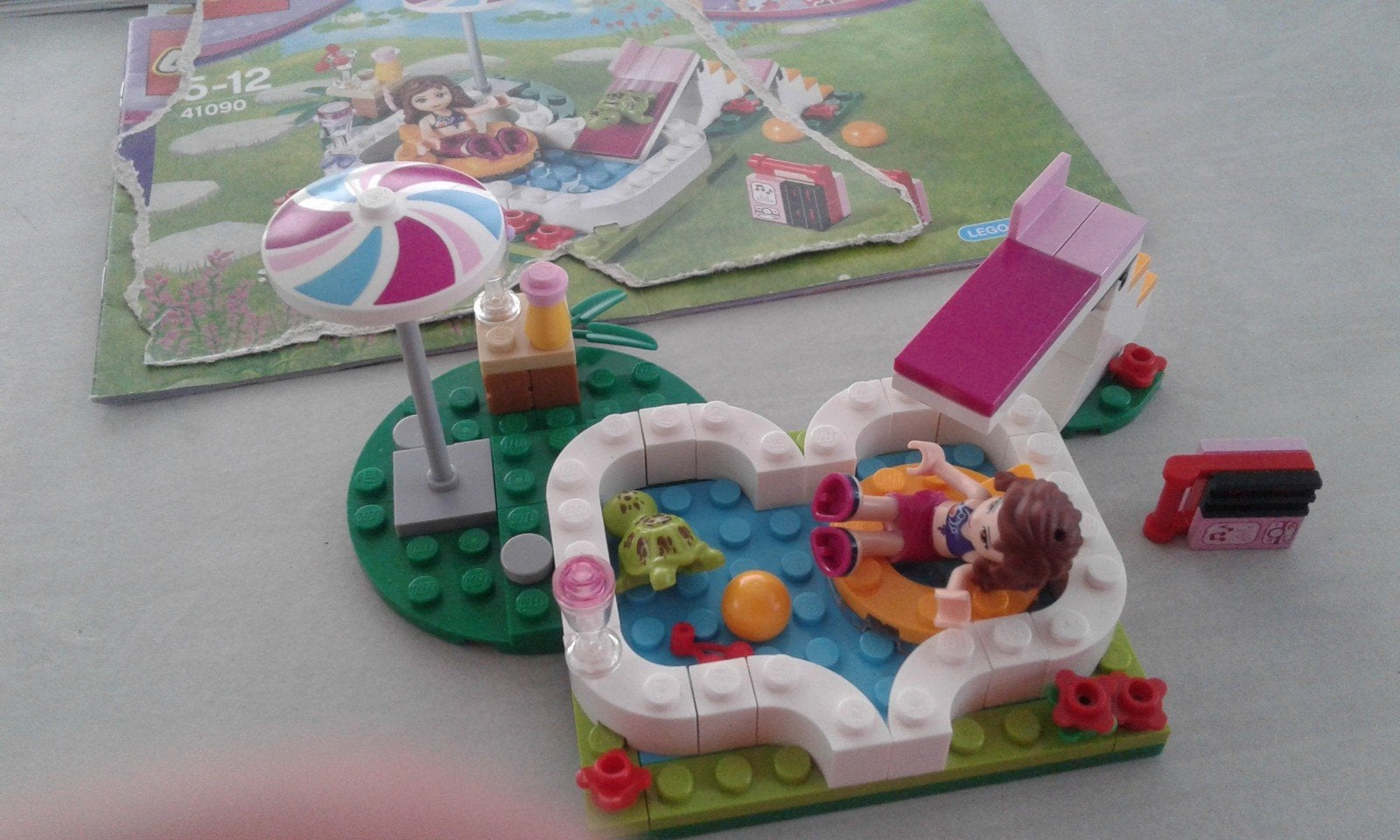 Lego friends zwembad, Ophalen of Verzenden, Zo goed als nieuw, Complete set, Lego