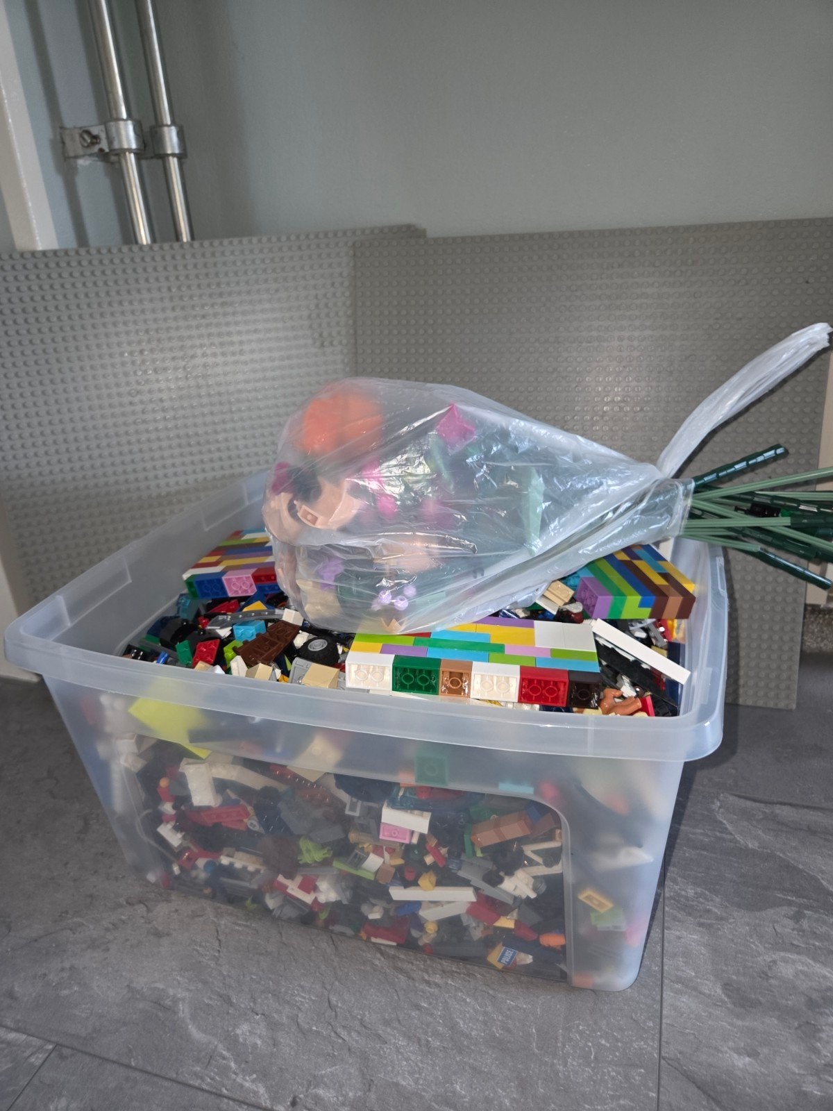 Grote partij LEGO blokken en bloemen - Teab, Ophalen