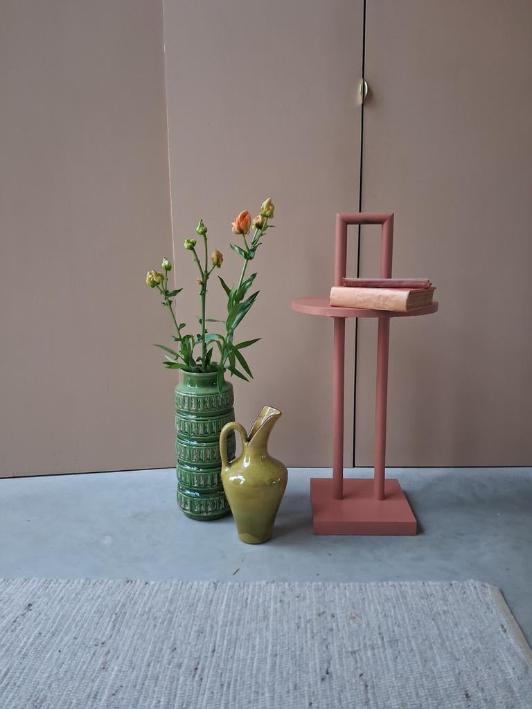 Bijzettafel rond uniek tafeltje design koraal, Minder dan 55 cm, Gebruikt, Rond, Ophalen of Verzenden